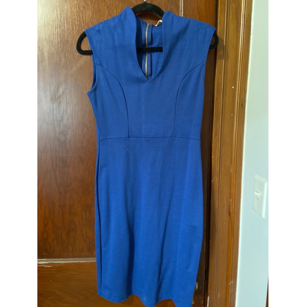 Blue Professional Fitted Dress